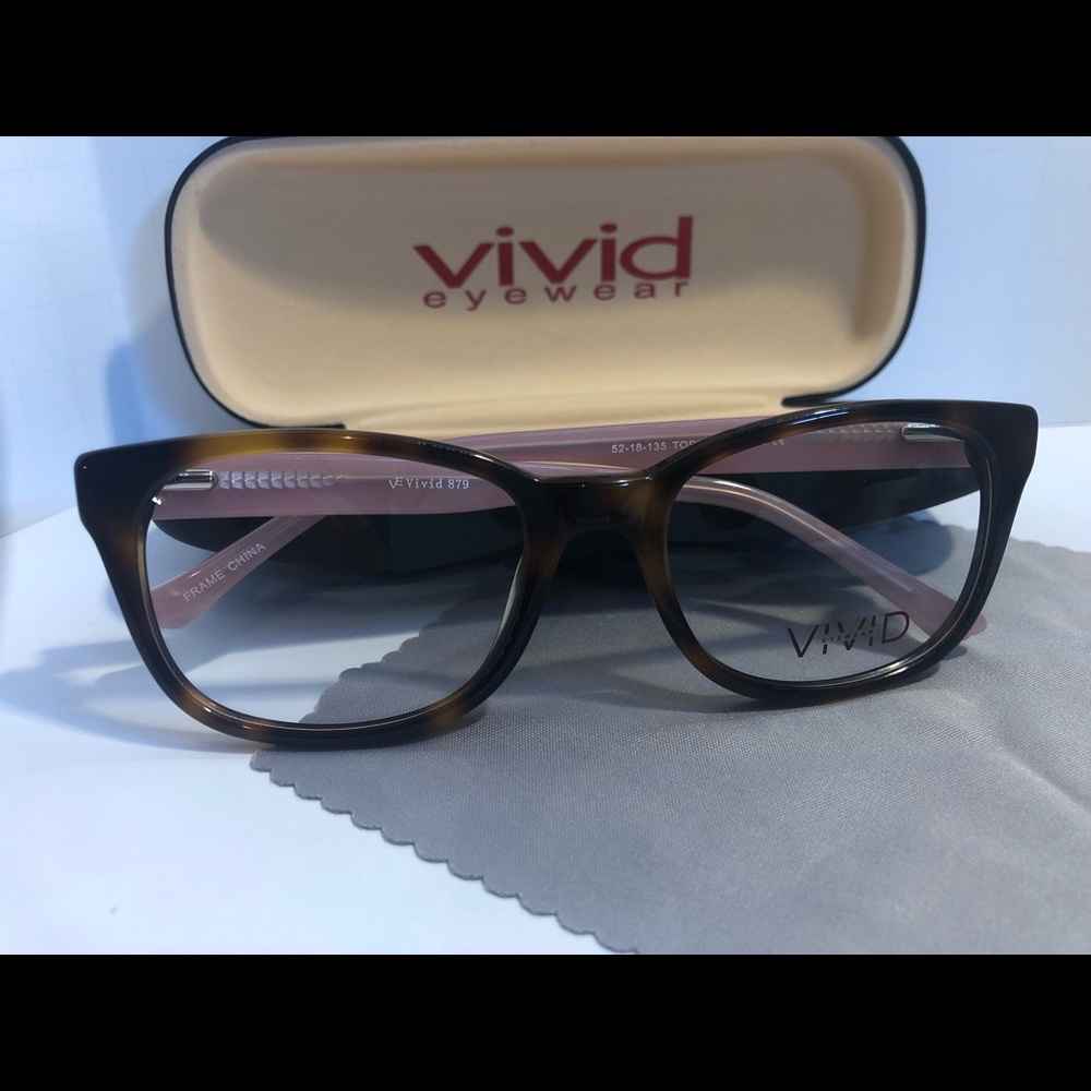 Vivid Eyeglass 879 Color Tort Pink Eyesize 52